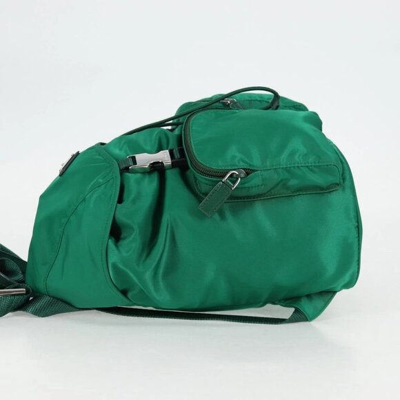 PRADA Backpack Nylon Green Silver Auth 136123V - Picture 6 of 16